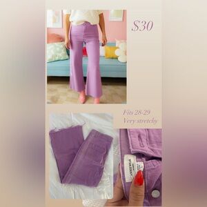 Purple cropped pants